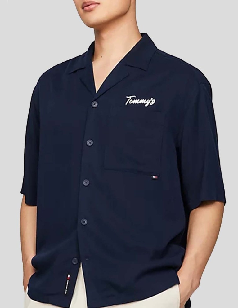 Camisa TOMMY JEANS relaxed graphic resort ss shirt navy